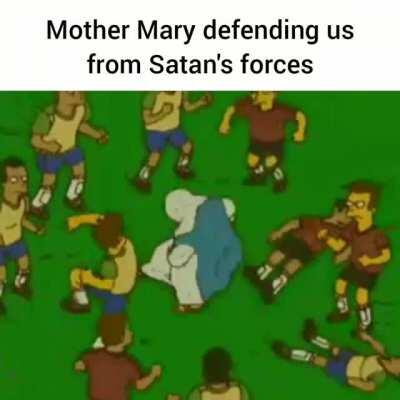 Believe it or not, Satan's forces look suspiciously like football players 🤔