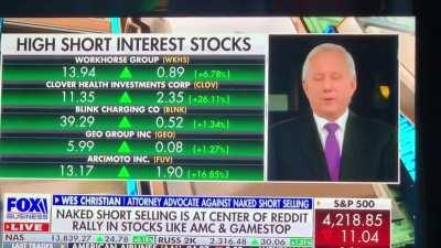 WES CHRISTIAN ON FOX NEWS TALKING ABOUT RETAIL INVESTORS AND NAKED SHORTING 🚀🚀🚀🦍🦍🚀🚀