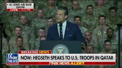Hegseth to American troops in Qatar: 