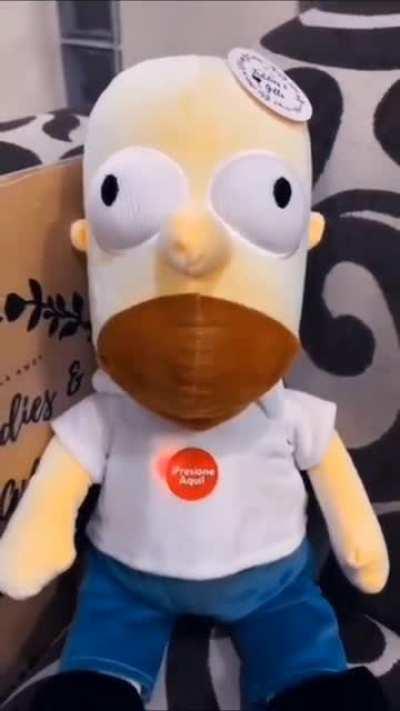 Hello fellow Argentines! I found this little Homer in a small store in La Matanaza. But I can't understand what he is saying, could you help me?