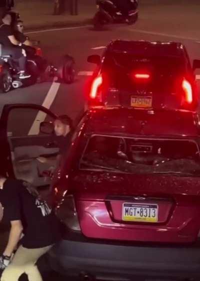 Happened in Philadelphia. Baby in the backseat.