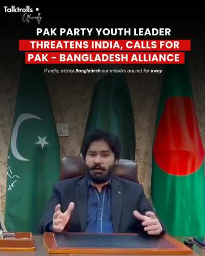 A youth leader associated with Pakistan’s ruling establishment triggered sharp reactions online and across the region after a video surfaced in which he issued a warning to India over the unfolding unrest in Bangladesh and advocated for a stronger Pakista