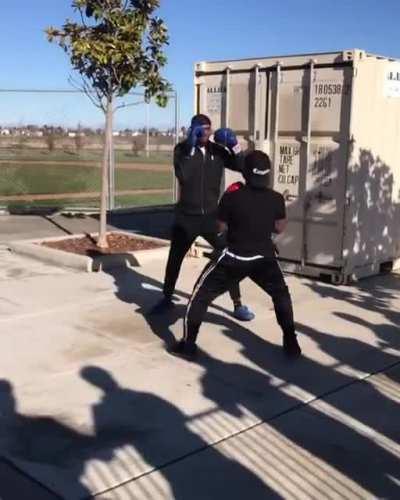 Sparring with friends