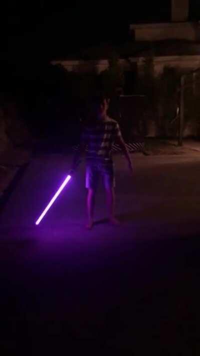 Me and my friend bought dueling lightsabers the other day. (Next up, general kenobi)