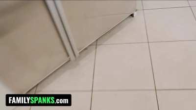 Nikole Nash Sneaking her Bro in the Bathroom