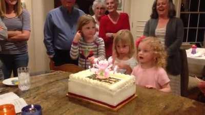 Birthday candle opening up