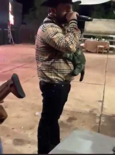 Luis R Conriquez at CJNG Private party in Guerrero.