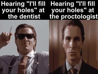 cavity fillings vs two fingers up my ass