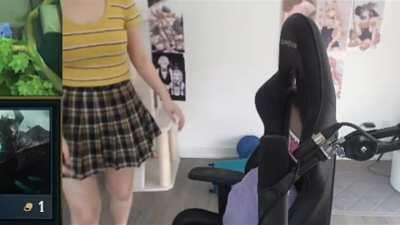 Janet in tight yellow shirt, showing bobs