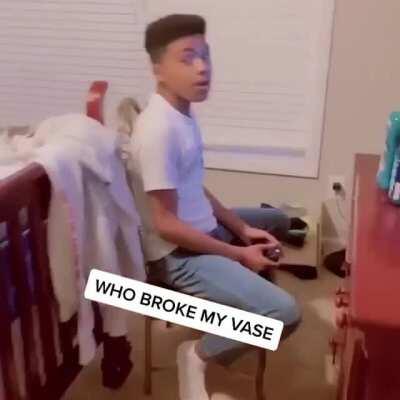 He broke down and broke inside real quick