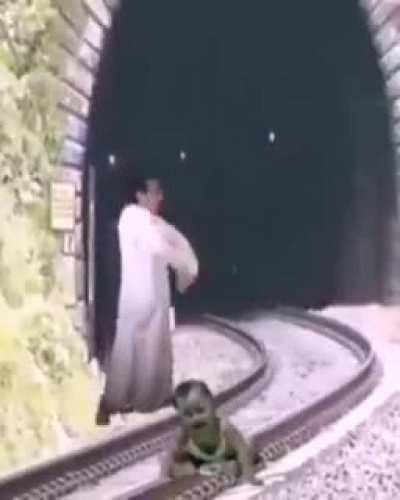 Man saves baby from being run over! 😱😱😱😱 (trust me it's real!)