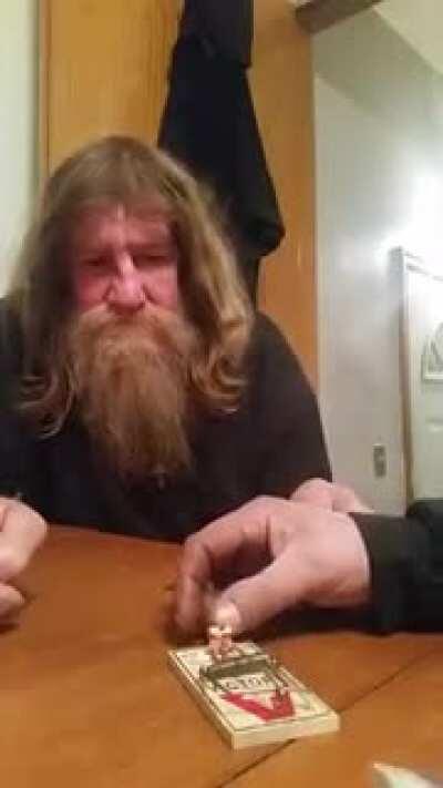 Playing with a mousetrap