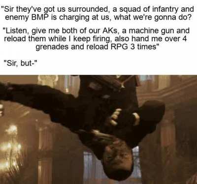 They can't retreat for the sheer size of their balls (context in the comments)