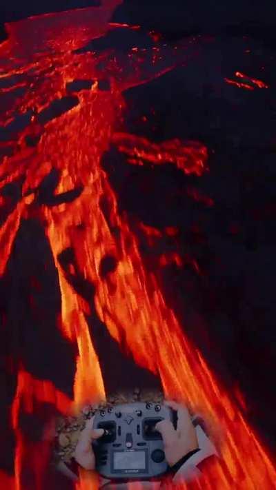 Amazing Drone Shot Of Volcano eruption 🤯😳.. Wear Protection Gear While Watching ☺