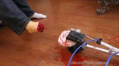 A sock removal app and robot exists