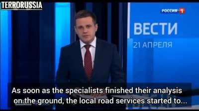 Russia's biggest state TV channel reported about the explosion in Belgorod, when the moderator suddenly realised that the last sentence he read from the teleprompter, doesn't seem to make sense in the context of what has been said before. 