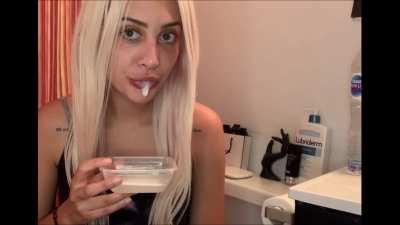 I spit in a container for 3 days straight filling it up, before making my slave DRINK IT ALL. 60 Minutes of EXTREME Spitting Humiliation ;)
