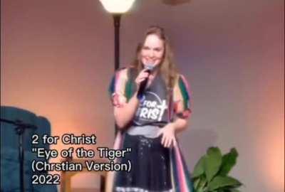 Eye of the Tiger for Christians: he pulls a Kevin Malone.