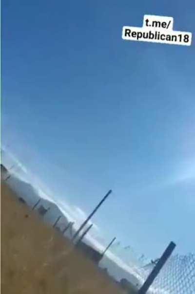 Azerbaijani IAI Harop (loitering munition/kamikaze drone) strikes an Armenian troop transport - Video captured by an Armenian soldier [30-09-2020]