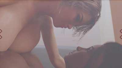 3D Dickgirl fucks ebony girl with glasses - Animated futanari romantic sex