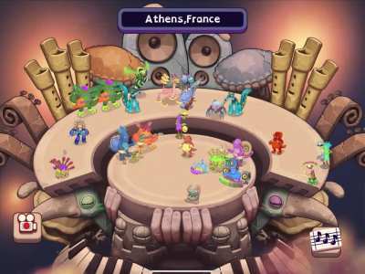 I recreated “Athens, France” using My Singing Monsters