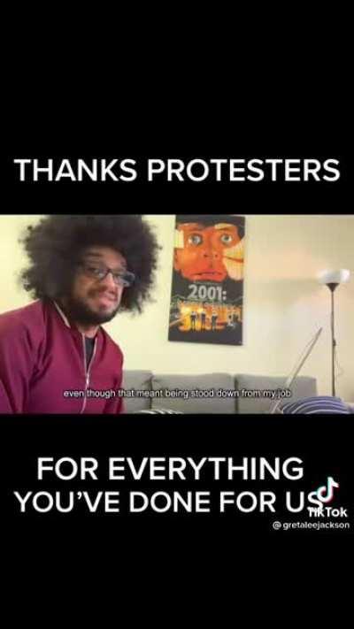 Thanks protesters