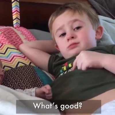 Child overwhelmed with the beauty of the moment! So sweet and tender!