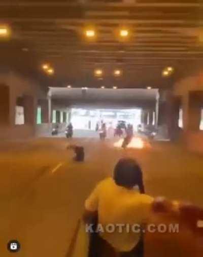 Not a car, but definitely an idiot.