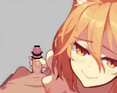 Tsukasa giving a handjob [Touhou]