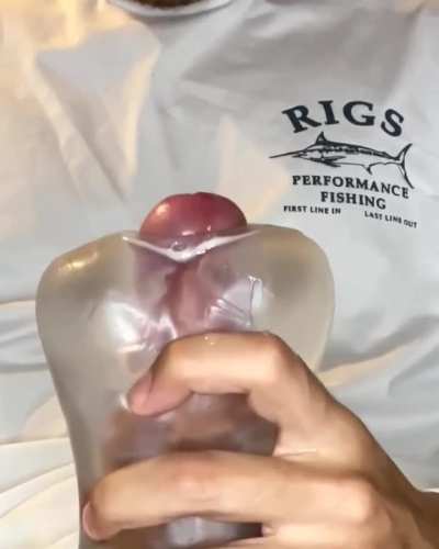 Suck daddy's huge cockhead while i fuck my Fleshlight