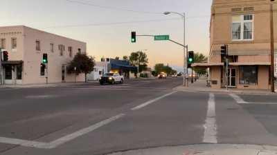 Falcon 9 booster rolling eastbound I-10 through rural Willcox, AZ early this morning
