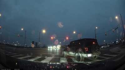 His highness in the Jeep didn’t want to wait in line like the rest of us