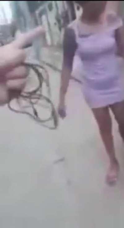 beaten bloody and dragged for who knows what