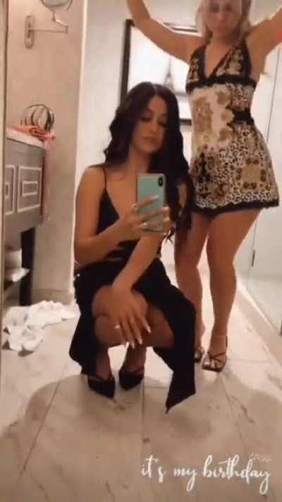 Yvette monreal legs and slight cleavage. Brec bassinger legs and feet. They're gorgeous women