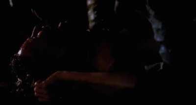 Assaulted by an alien insect; Taaffe O'Connell- Galaxy of Terror (1981)