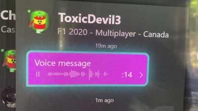 Got my first toxic message!