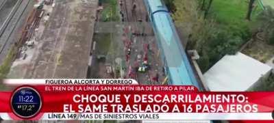 Descarriló es tren San Martin 