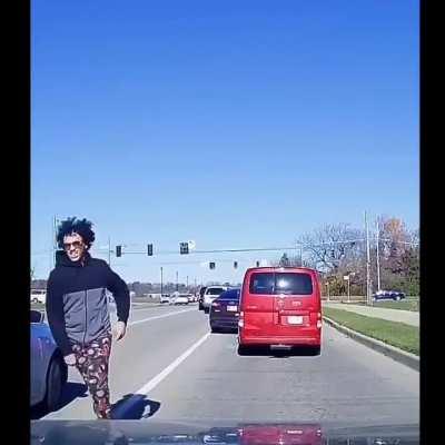 to road rage & come out unscathed 