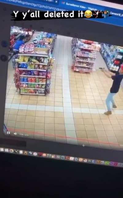 (1725 SJG) Lil Ten (red hat) v. (Demonave/RSN) shootout in store