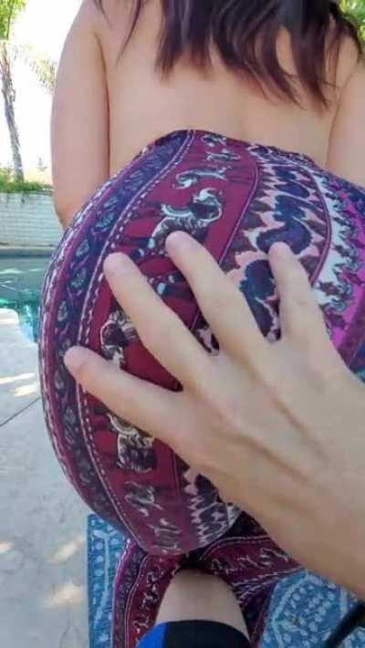 Cannot resist this ass in flare pants