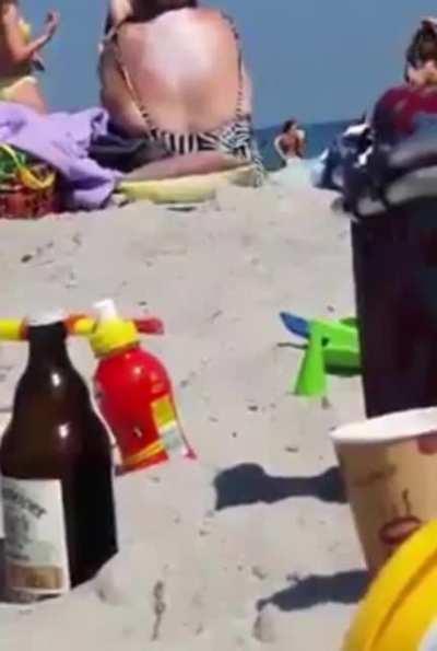 She be rolling in suncream...literally