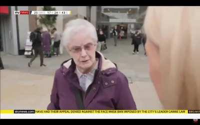 To interview a passer-by