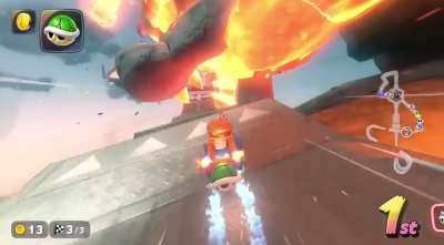 His equipment remained unharmed somehow