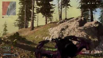 Sneaking with a Crossbow while the rando was losing his mind XD