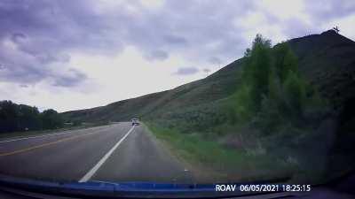 Thought I was going to see a head-on collision, but what happened was way better.