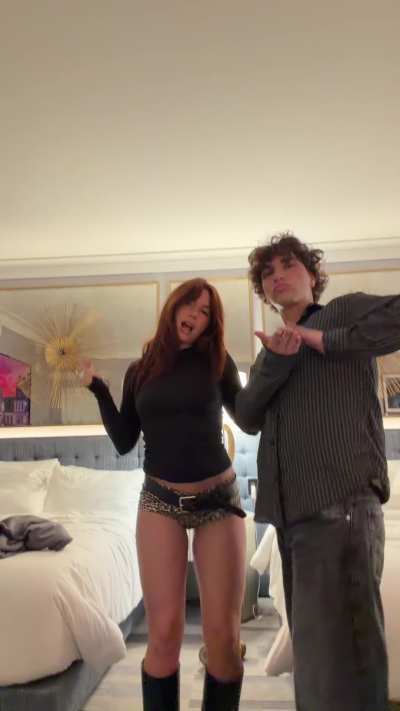 Showing off those legs.