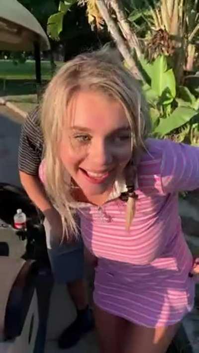 Gabbie carter Creampied in public Hitting a Hole-In-One