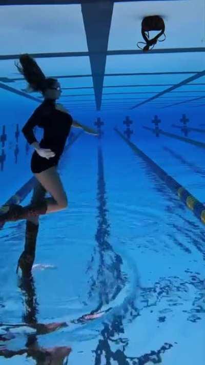 being able to 'walk' under water