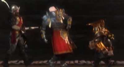 Warrior Priest mains entering the lobby