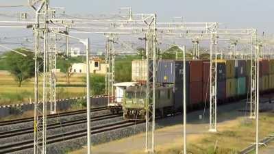 Incredible India - Double stacked Freight Trains cross each other on India's Dedicated Freight Corridor

Total Length 1724Km